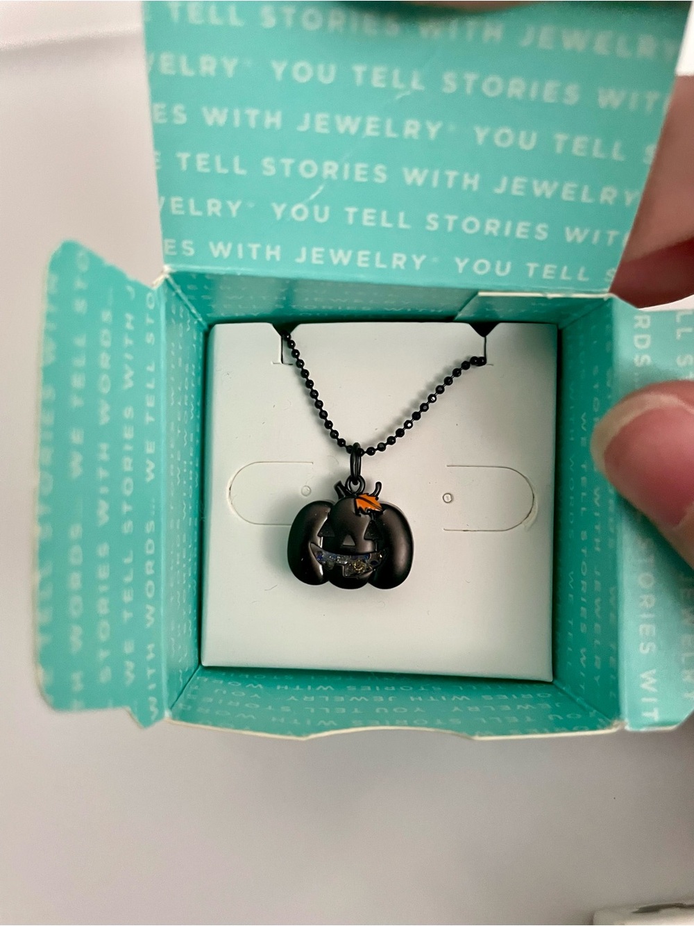 Origami Owl Black Pumpkin Capsule Locket Necklace